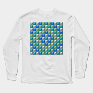 3D Pyramid Pattern 4 Long Sleeve T-Shirt